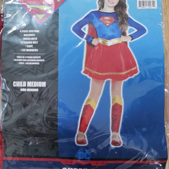 DC Super Hero Girls Supergirl Costume Medium 8-10 - Picture 2 of 6